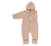 Engel Combinaison pour bébé avec capuche en laine polaire, Mélange de sable., 50-56
