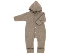 Engel Combinaison pour bébé avec capuche en laine polaire, noyer mélangé, 62-68