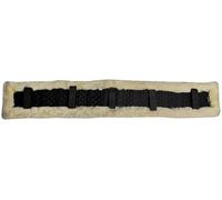 Engel Germany Fourreau de Sangle en Peau de Mouton avec Velcro Couleur Coton Noir Fourrure Naturel Taille 100x14cm (Brubla)