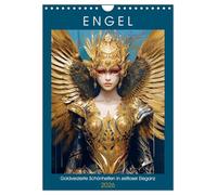 Engel. Goldverzierte Schönheiten in zeitloser Eleganz (Wandkalender 2026 DIN A4 hoch), CALVENDO Monatskalender: Ätherische Schwingungen mit himmlischen Wesen