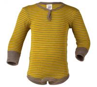 Engel - Kid's Body L/S - Sous-vêtement mérinos - 62/68 - safran / walnuss