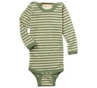 Engel - Kid's Wrap Body L/S avec boutons-pression aux épaules - Body - 86/92 - salbeigrün melange / natur