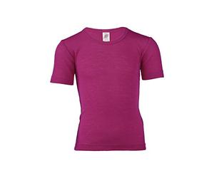 Engel, Maillot de corps à manches courtes en laine et soie Taille 92-176 - Rouge - 10 ans