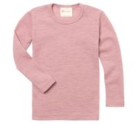 Engel Maillot de corps à manches longues pour enfant - Fille et garçon - 100 % laine (bio), Bois de rose mélangé, 128