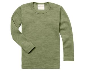 Engel Maillot de corps à manches longues pour enfant - Fille et garçon - 100 % laine (bio), Vert sage, 152