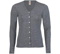 Engel Natur, Cardigan en tricot pour femme, 100 % laine, ardoise, 36-38