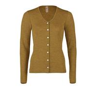 Engel Natur, Cardigan en tricot pour femme, 100 % laine, Mélange de safran, 36-38