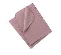 Engel Natur, Couverture polaire pour bébé avec bord coquillage, 100 % laine (biologique) (80 x 100 cm, mélange de bois de rose)