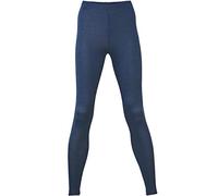 Engel Natur Leggings pour femme en 70% de laine vierge bio et 30% de soie - Certifié GOTS, Marine, 40 FR/42 FR