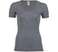 Engel Natur, T-shirt à manches courtes pour femme, 100 % laine (biologique), ardoise, 36-38