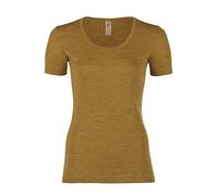 Engel Natur, T-shirt à manches courtes pour femme, 100 % laine (biologique), Safran, 36-38