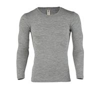 Engel Natur, T-shirt à manches longues, laine et soie pour homme - Gris - 48/50