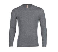 Engel Natur, T-shirt à manches longues pour homme, 100 % laine - Gris - 52