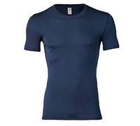 Engel Natur, T-shirt pour homme, laine et soie - Bleu - 52