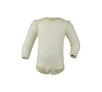 Engel Naturel, body pour bébé en laine mérinos à manches longues, 100 % laine (kbT), lavable en machine., naturel, 62/68 cm