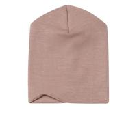 Engel Naturel, bonnet pour bébé et enfant double couche, 70 % laine (kbT), 30 % soie, Dustyrose, 2-3 ans