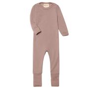 Engel Naturel | Grenouillère pour bébé avec enveloppes sur les pieds | 70 % laine (kbT), 30 % soie | Certifié GOTS, Dustyrose, 62-68