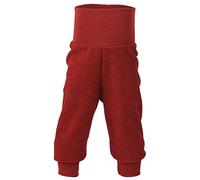 Engel Pantalon bébé en tissu éponge 100 % laine vierge Naturel Taille 50/56-86/92 - Rouge - 1 mois
