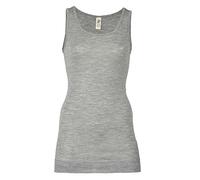 Engel T-shirt long en laine et soie pour femme - Couleur naturelle - 2 couleurs, Gris clair mélangé., 34 cm