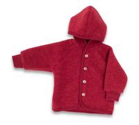 Engel - Veste à capuche avec boutons en bois enfant - Veste en laine - 110/116 - jaspis melange