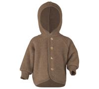 Engel - Veste à capuche avec boutons en bois enfant - Veste en laine - 110/116 - walnuss melange