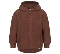 Engel - Veste à capuche laine polaire enfant - Veste en laine - 128 - zimt melange