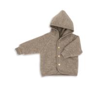 Engel Veste bébé à capuche en laine polaire, Mélange de noyer, 98/104 cm