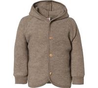 Engel - Veste à capuche avec boutons en bois enfant - Veste en laine - 74/80 - walnuss melange