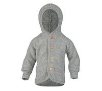 Engel Veste pour bébé à capuche en laine polaire, Gris clair mélangé., 98/104 cm