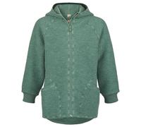 Engel - Veste zippée à capuche pour bébés - Veste en laine - 86/92 - jade melange