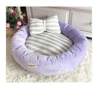 ENGEL WEMANG Lit pour chien, moelleux et quatre saisons, antidérapant, pour chats et petits chiens, lit lavable avec coussin, violet, taille M