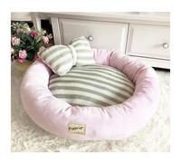 ENGEL WEMANG Lit pour chien, moelleux, quatre saisons, antidérapant, pour chats et petits chiens, lit lavable avec coussin, rose, taille L