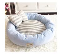 ENGEL WEMANG Lit pour chien, moelleux, quatre saisons, antidérapant, pour chats et petits chiens, lit lavable avec coussin, bleu, taille M