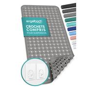 Engelbach® Tapis de Baignoire antidérapant et Anti-moisissure 88x40cm avec 2 Crochets Inclus - sans BPA, Lavable en Machine