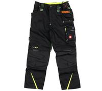 Engelbert Strauss e.s.Motion 2020 Pantalon unisexe pour enfant, Noir/jaune d'avertissement/orange, 158-164