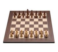 Engelhart -170491 - Jeu d'échecs de luxe en bois marqueté 40 x 40 cm - pièces d’échecs dans un coffret en bois naturel G