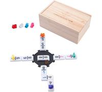 Engelhart - 250126 - Dominos Mexicain train Nombres jeu de qualité premium - Version Double 9 - 2 - 4 joueurs - 55 dominos Épais