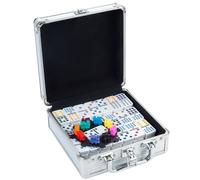 Engelhart - 250160 - Domino Mexicain Coloré - Boîte Métal + Accessoires - Jeu Complet Double 12