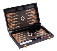 Engelhart- 250544 - Backgammon de luxe 15 pouces - Plaqué en bois d'ébène et vernis - brun G