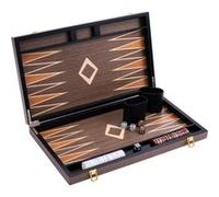 Engelhart- 250547 - Backgammon de luxe - 18 pouces - Plaqué en ronces de noyer et vernis G