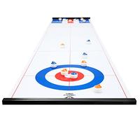 Engelhart - 340500 - Curling Compact et Palets Anglais Réversibles - Magnétique - Rigide - Compact - Jeu de société - Curling et Palets - 180 x 39 cm - Jeux Sportifs d'Adresse