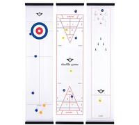 Engelhart - 340505 - Boîte de Jeux Sportifs d'Intérieur 3 en 1 : Curling, Shuffleboard, Bowling - Mini Jeu Sportif de Palets et de Quilles - Dimensions 120 x 28 cm - Idéal en Famille À partir de 6 Ans