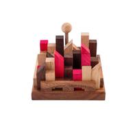 Engelhart - 350140 - La Cité Infernale - Casse-Tête en Bois Niveau Difficile - 11 Pièces - 13 Combinaisons - À partir de 10 Ans - Écologique et Durable - Casse Tete Niveau Avancé