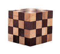 Engelhart - 350170 - Anaconda Casse-tête en Bois - pour Adultes - Casse Tete Logique - 1 Pièce - Solution Incluse - 8 cm de Côté - Niveau Difficile