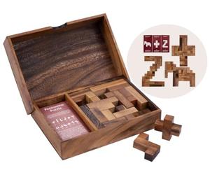 Engelhart - 350500 - Pentomino Double en Bois - Jeu de Duel - 2 Joueurs - Cartes Défis et Coffret de Rangement - À partir de 7 Ans - Réflexion et Logique - Jeux en Bois