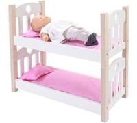 Engelhart - 606011 - Lits superposés en bois pour poupées rose / blanc - 50 x 26 x 47 cm - à partir 3 ans ROUGE G