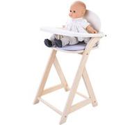 Engelhart - 606016 - Chaise Haute en Bois Élégante pour Poupée - Gris et Blanc - Dimensions: 32 x 24,5 x 56 cm - à partir de 3 ans GRIS G
