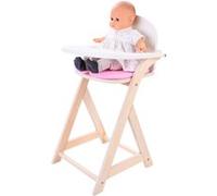 Engelhart - 606017 - Chaise Haute en Bois Élégante pour Poupée - Rose et Blanc - Dimensions: 32 x 24,5 x 56 cm - à partir de 3 ans ROUGE G