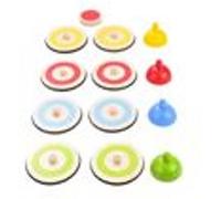 Engelhart - 606055 - Set de Curling de Table en Bois - Amusement Familial Coloré - dimensions: Ø10 cm, Hauteur: 6,5 cm - à partir de 6 ans G