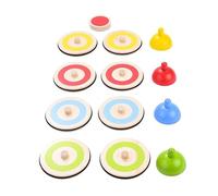 Engelhart - 606055 - Set de Curling de Table en Bois - Familial - Jeux en Bois - Adresse - Développement de Coordination - Dimensions : Ø10 cm, Hauteur : 6,5 cm - À partir de 6 Ans